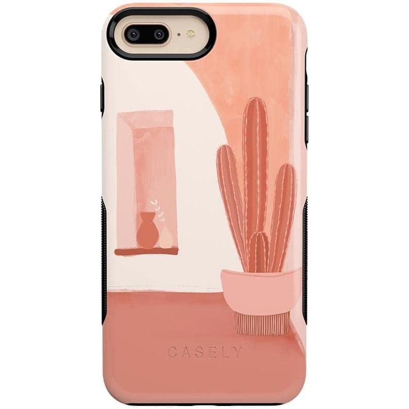 imageCasely iPhone 678 Plus Case  Pura Vida  Tropical Dreams  Essential Slim DualLayer Protective DesignDesert Daze  Peachy Cactus