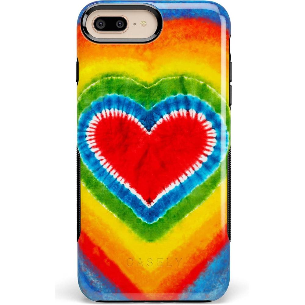 imageCasely iPhone 678 Plus Case  Pura Vida  Tropical Dreams  Essential Slim DualLayer Protective DesignI Heart Tie Dye