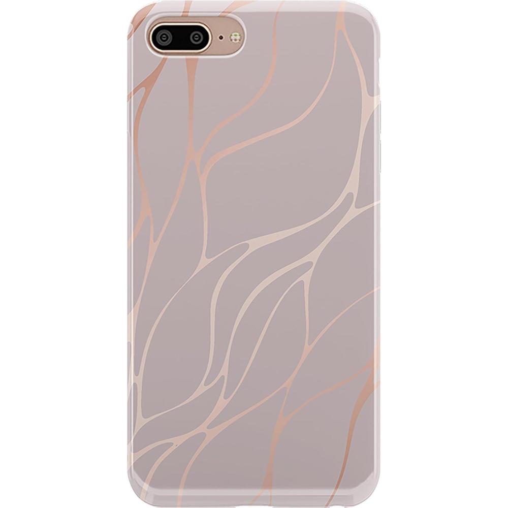 imageCasely iPhone 678 Plus Case  Somethings Fishy  Navy Blue amp Yellow Fish Print  Classic Ultra Slim DesignPink and Gold Metallic Waves