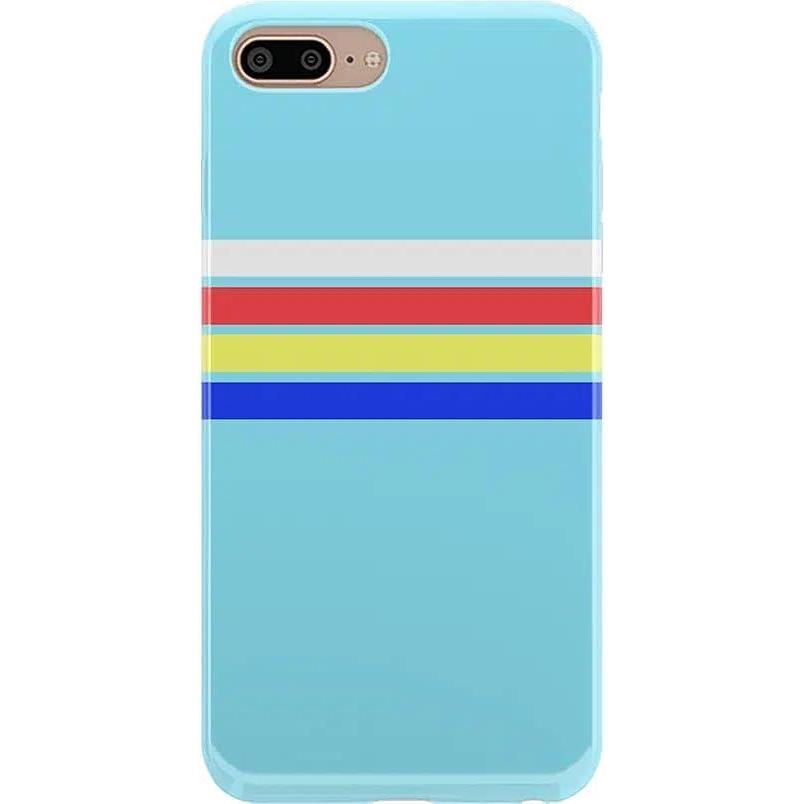 imageCasely iPhone 678 Plus Case  Somethings Fishy  Navy Blue amp Yellow Fish Print  Classic Ultra Slim DesignTotally Groovy  Teal Rainbow Stripes Color Block
