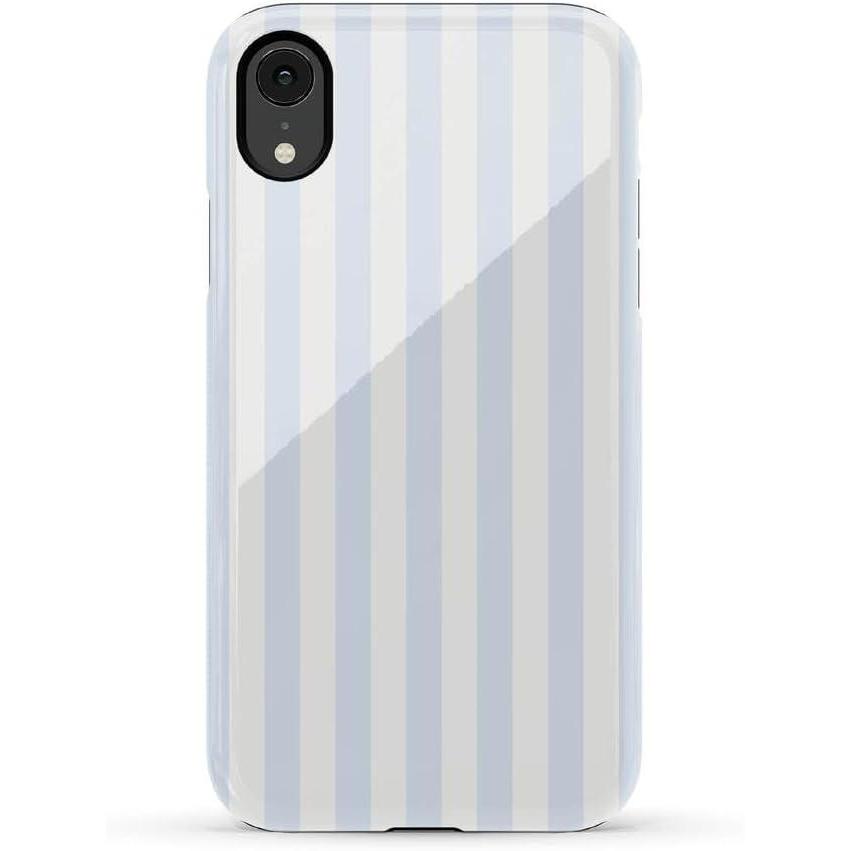 imageCasely iPhone XR Case  Goth Girlie  Black Bows  Essential Slim DualLayer Protective DesignBlue Stripes  Sunday Best