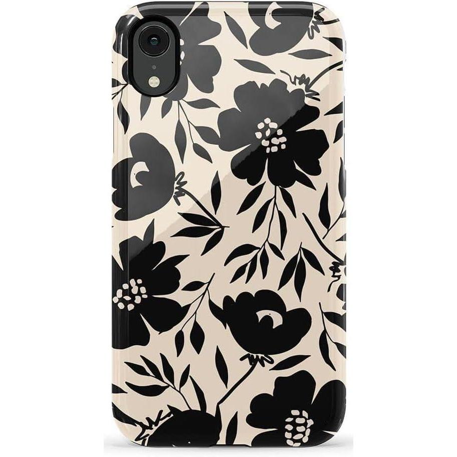 imageCasely iPhone XR Case  Goth Girlie  Black Bows  Essential Slim DualLayer Protective DesignDark Fantasy  Contrast Floral