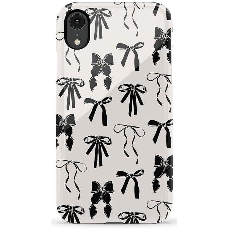 imageCasely iPhone XR Case  Goth Girlie  Black Bows  Essential Slim DualLayer Protective DesignGoth Girlie  Black Bows