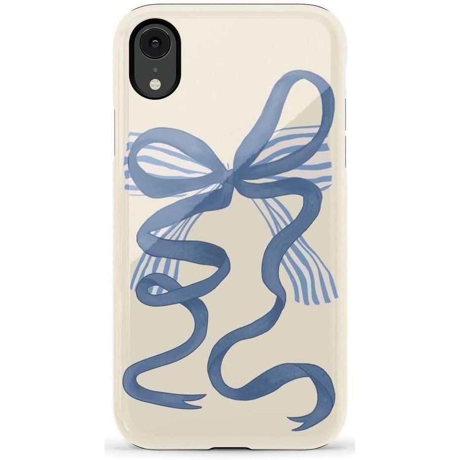 imageCasely iPhone XR Case  Goth Girlie  Black Bows  Essential Slim DualLayer Protective DesignHeartstrings  Blue Bow