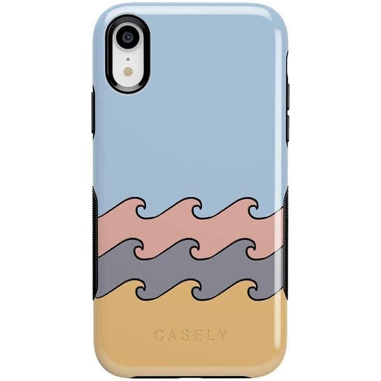 imageCasely iPhone XR Case  Goth Girlie  Black Bows  Essential Slim DualLayer Protective DesignHigh Tide  Layered Ocean Waves