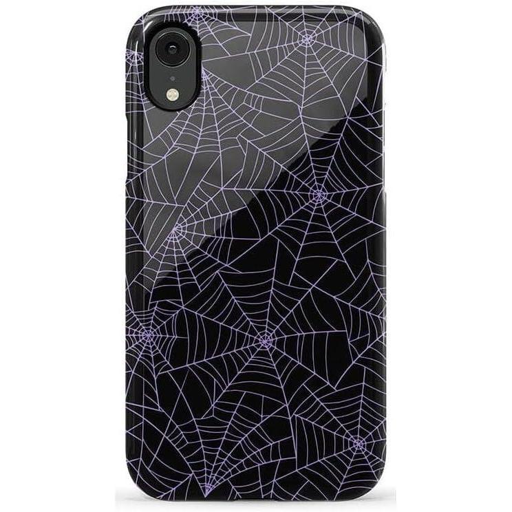 imageCasely iPhone XR Case  Goth Girlie  Black Bows  Essential Slim DualLayer Protective DesignMidnight Web  Spider Web