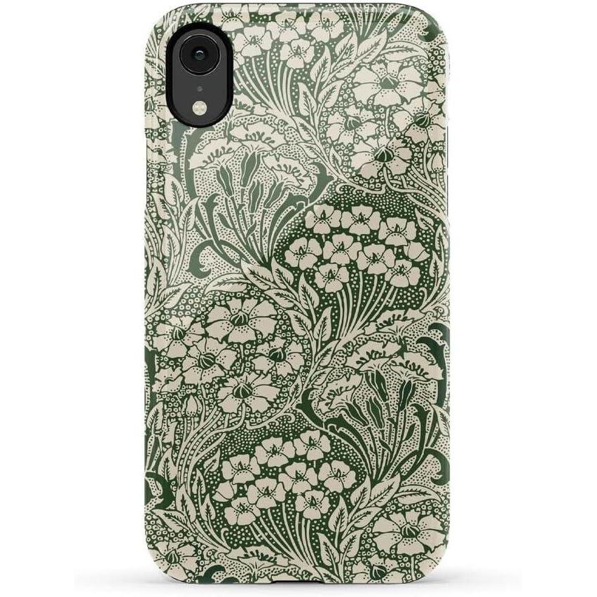 imageCasely iPhone XR Case  Goth Girlie  Black Bows  Essential Slim DualLayer Protective DesignMystic Meadow  Green Gardens