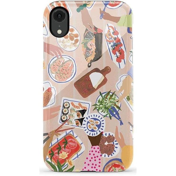 imageCasely iPhone XR Case  Goth Girlie  Black Bows  Essential Slim DualLayer Protective DesignPicnic Party  Painted Collage