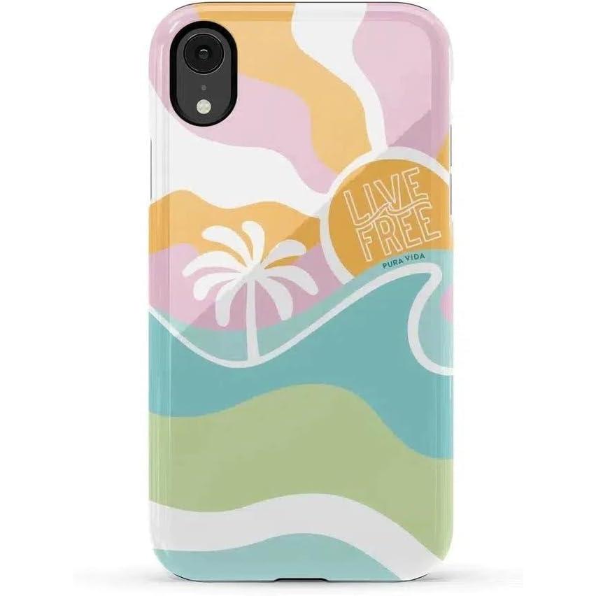 imageCasely iPhone XR Case  Goth Girlie  Black Bows  Essential Slim DualLayer Protective DesignPura Vida  Tropical Dreams