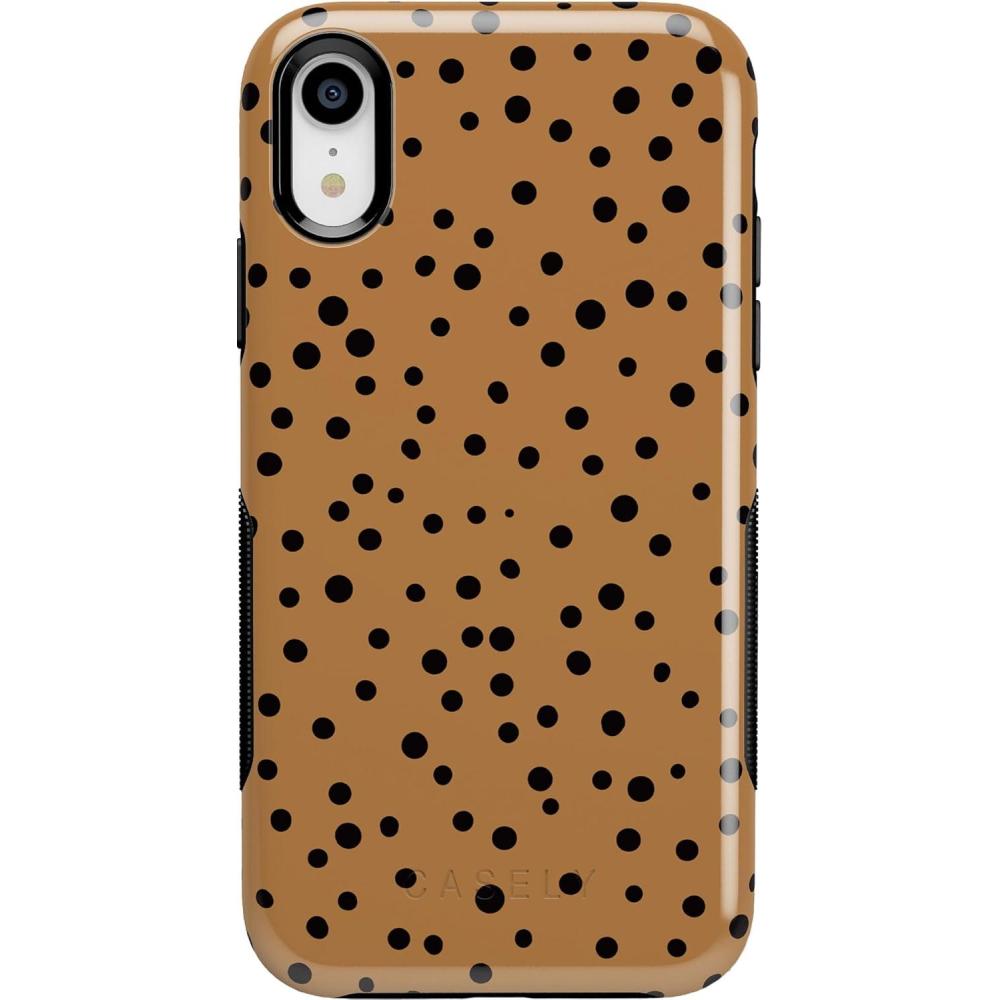 imageCasely iPhone XR Case  Goth Girlie  Black Bows  Essential Slim DualLayer Protective DesignSpot On  Dotted Animal