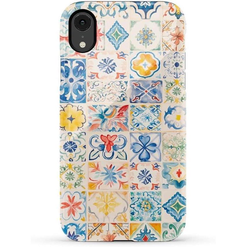 imageCasely iPhone XR Case  Goth Girlie  Black Bows  Essential Slim DualLayer Protective DesignTuscan Tiles  Dolce Vita