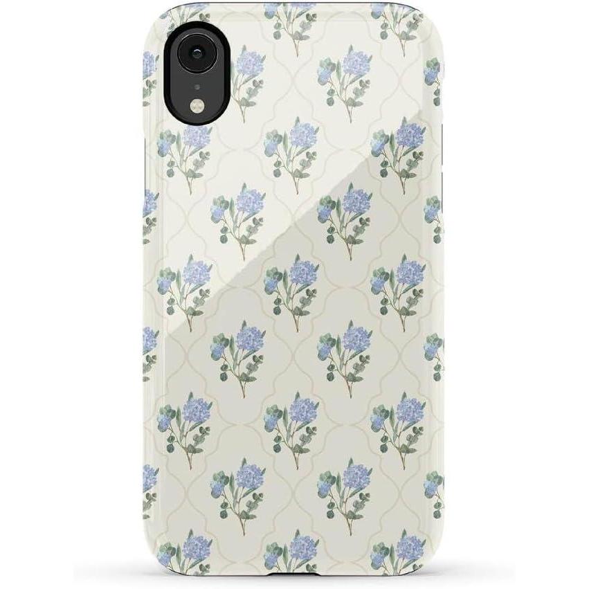 imageCasely iPhone XR Case  Goth Girlie  Black Bows  Essential Slim DualLayer Protective DesignVintage Garden  Blue Hydrangea