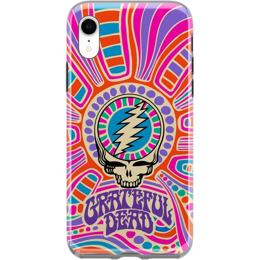 imageCasely iPhone XR Case  in Formation  Metallic Blue Camo  Classic Ultra Slim DesignArt of Chaos  Grateful Dead Skull