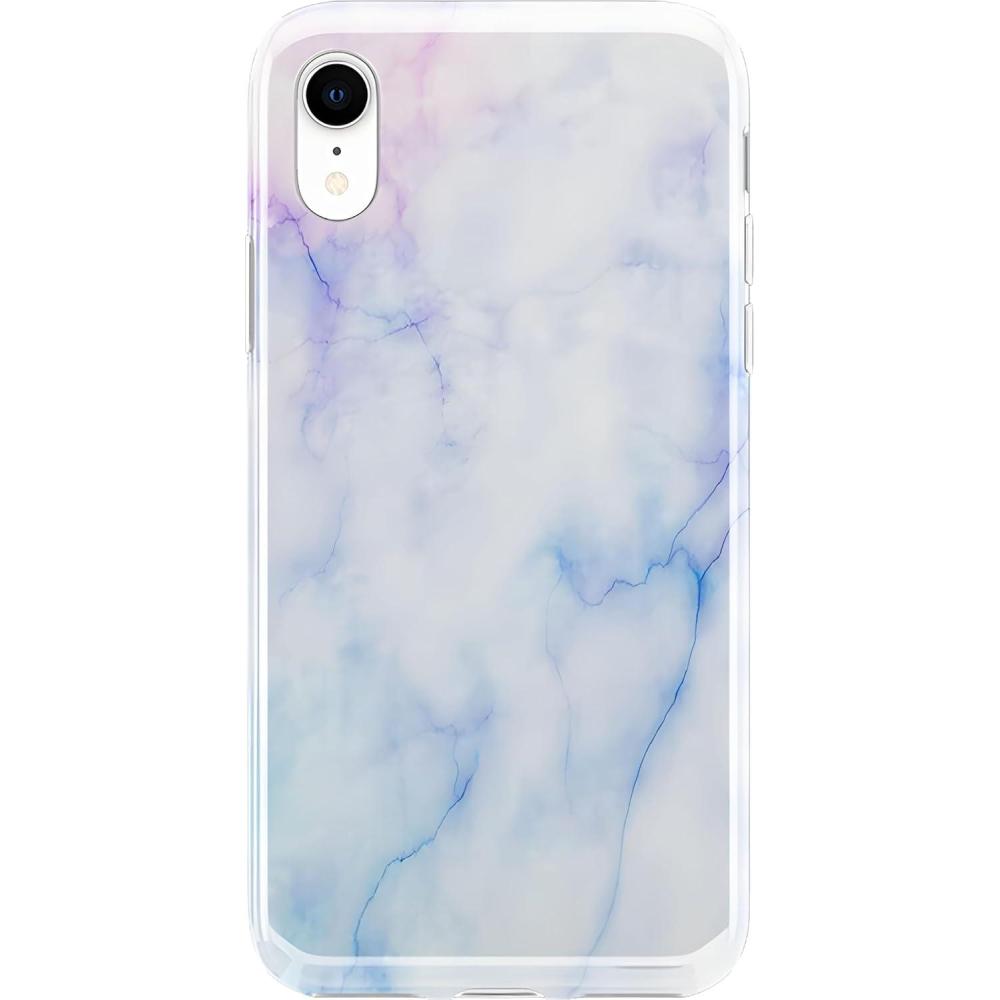 imageCasely iPhone XR Case  in Formation  Metallic Blue Camo  Classic Ultra Slim DesignCotton Candy  Blue  Purple Marble