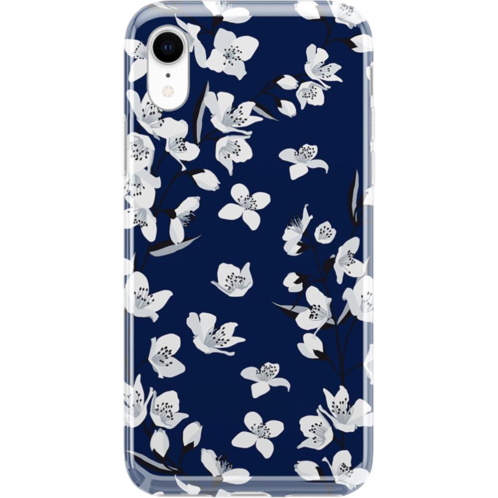 imageCasely iPhone XR Case  in Formation  Metallic Blue Camo  Classic Ultra Slim DesignFloral Forest  Navy Cherry Blossom Floral