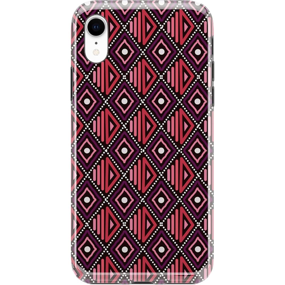 imageCasely iPhone XR Case  in Formation  Metallic Blue Camo  Classic Ultra Slim DesignGood Vibes Only  Festival Print