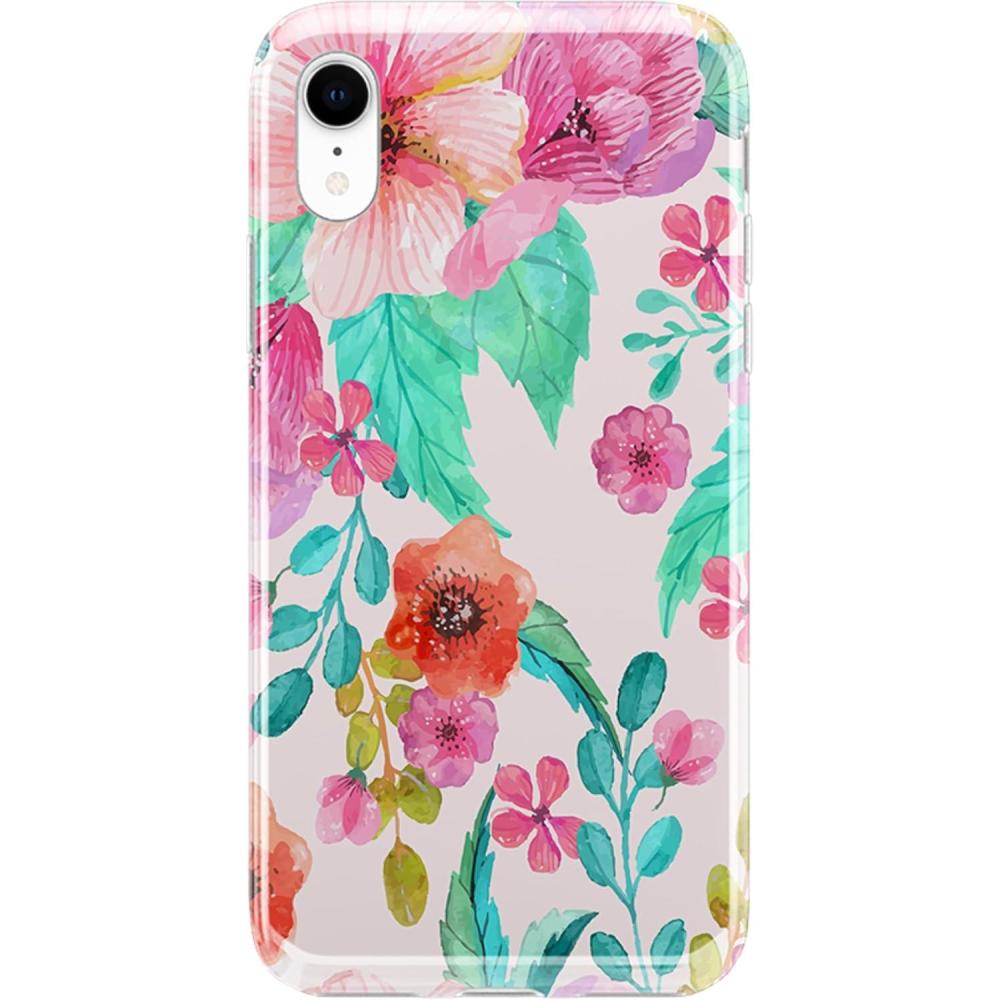 imageCasely iPhone XR Case  in Formation  Metallic Blue Camo  Classic Ultra Slim DesignOut And About  Light Pink Floral