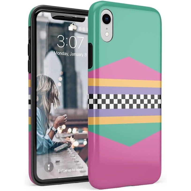imageCasely iPhone XR Case  in Formation  Metallic Blue Camo  Classic Ultra Slim DesignRad Dad  80s Colorblock