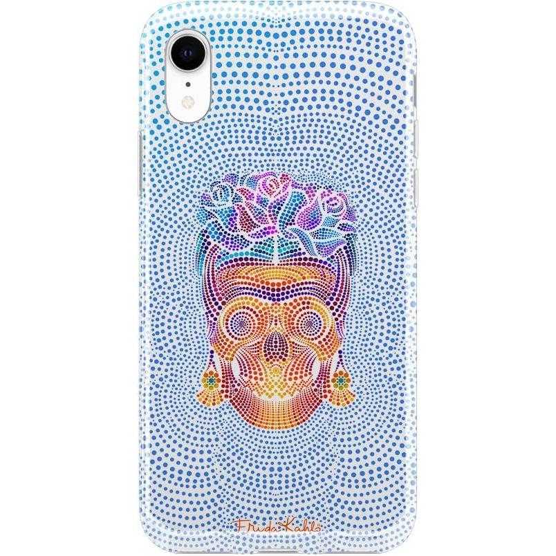 imageCasely iPhone XR Case  in Formation  Metallic Blue Camo  Classic Ultra Slim DesignVida y Muerte  Frida Kahlo Dotted Skull