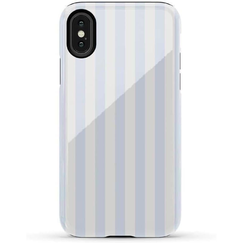 imageCasely iPhone XXS Case  Cupids Canvas  Periwinkle Floral  Essential Slim DualLayer Protective DesignBlue Stripes  Sunday Best