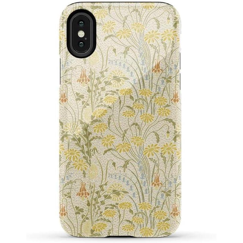 imageCasely iPhone XXS Case  Cupids Canvas  Periwinkle Floral  Essential Slim DualLayer Protective DesignBoho Blooms  Golden Floral