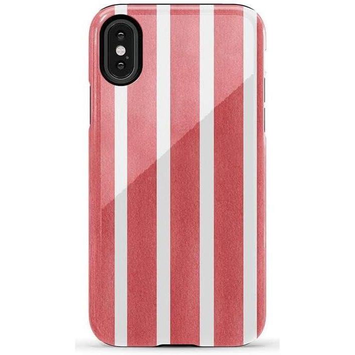 imageCasely iPhone XXS Case  Cupids Canvas  Periwinkle Floral  Essential Slim DualLayer Protective DesignEast Coast Summer  Red Stripes