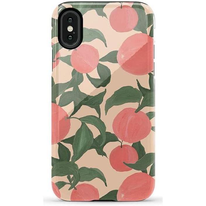imageCasely iPhone XXS Case  Cupids Canvas  Periwinkle Floral  Essential Slim DualLayer Protective DesignFeeling Peachy  Blush Vines
