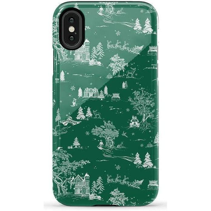 imageCasely iPhone XXS Case  Cupids Canvas  Periwinkle Floral  Essential Slim DualLayer Protective DesignHome for the Holidays  Mountain Town