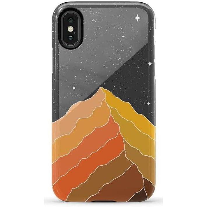 imageCasely iPhone XXS Case  Cupids Canvas  Periwinkle Floral  Essential Slim DualLayer Protective DesignNight Skies  Mountain Starlight