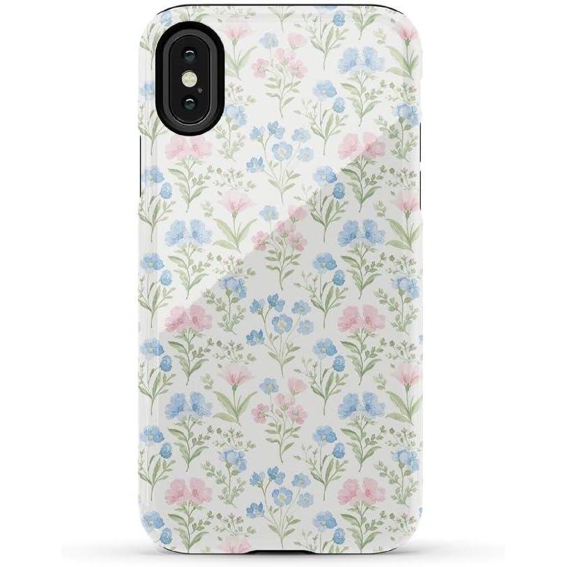 imageCasely iPhone XXS Case  Cupids Canvas  Periwinkle Floral  Essential Slim DualLayer Protective DesignPastel Garden  Sunday Best