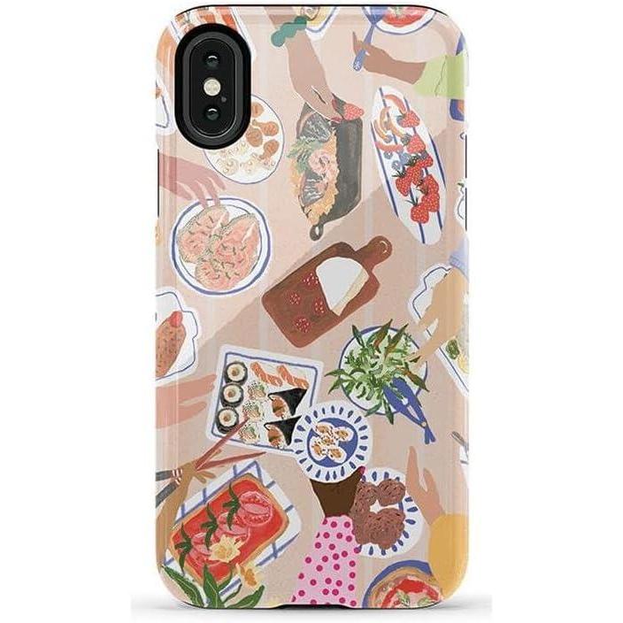 imageCasely iPhone XXS Case  Cupids Canvas  Periwinkle Floral  Essential Slim DualLayer Protective DesignPicnic Party  Painted Collage