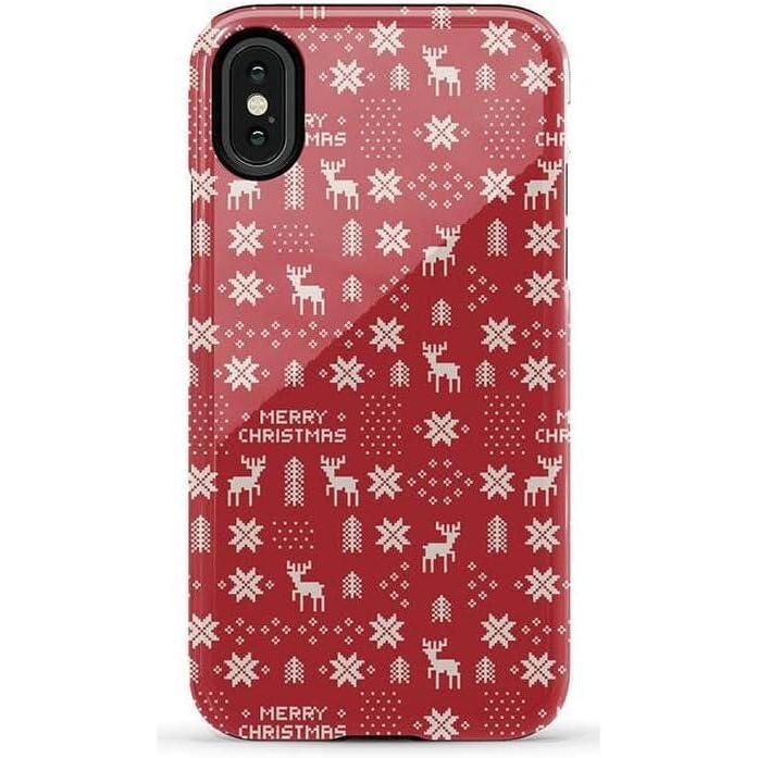 imageCasely iPhone XXS Case  Cupids Canvas  Periwinkle Floral  Essential Slim DualLayer Protective DesignStocking Stuffer  Christmas Knit