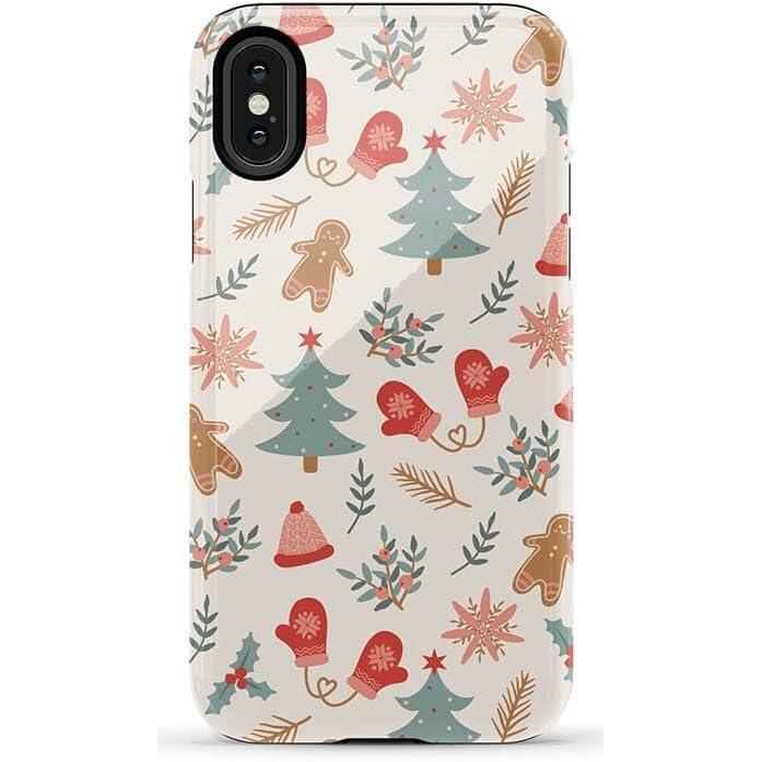 imageCasely iPhone XXS Case  Cupids Canvas  Periwinkle Floral  Essential Slim DualLayer Protective DesignSugar and Spice  Holiday Cookie