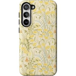 Casely Galaxy S23 Plus Case | Cherry on Top | Red Cherries | Essential Slim Dual-Layer Protective Design(Boho Blooms | Golden Floral)