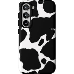 Casely Galaxy S23 Plus Case | Cherry on Top | Red Cherries | Essential Slim Dual-Layer Protective Design(Current MOOd | Cow Print)