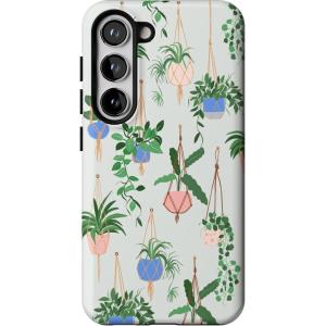 Casely Galaxy S23 Plus Case | Cherry on Top | Red Cherries | Essential Slim Dual-Layer Protective Design(Hanging Around | Potted Plants Floral)