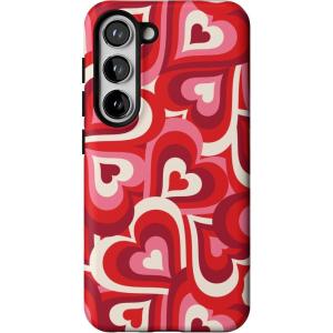 Casely Galaxy S23 Plus Case | Cherry on Top | Red Cherries | Essential Slim Dual-Layer Protective Design(Love Song Remix | Ombre Hearts)