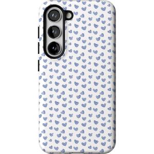 Casely Galaxy S23 Plus Case | Cherry on Top | Red Cherries | Essential Slim Dual-Layer Protective Design(Lovebug | Blue Hearts)