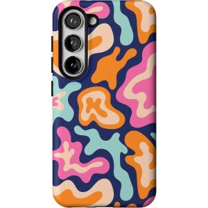 Casely Galaxy S23 Plus Case | Cherry on Top | Red Cherries | Essential Slim Dual-Layer Protective Design(Midnight Color Splash | Abstract Retro)