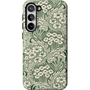 Casely Galaxy S23 Plus Case | Cherry on Top | Red Cherries | Essential Slim Dual-Layer Protective Design(Mystic Meadow | Green Gardens)