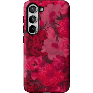 Casely Galaxy S23 Plus Case | Cherry on Top | Red Cherries | Essential Slim Dual-Layer Protective Design(Romance Novel | Moody Floral)