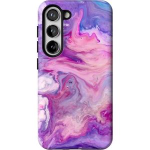Casely Galaxy S23 Plus Case | Cherry on Top | Red Cherries | Essential Slim Dual-Layer Protective Design(Tie Dying Over You | Purple Marble)