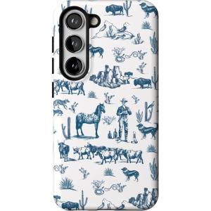 Casely Galaxy S23 Plus Case | Cherry on Top | Red Cherries | Essential Slim Dual-Layer Protective Design(Wild West Adventure | Desert)