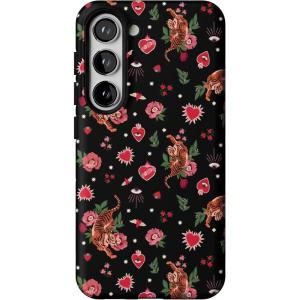 Casely Galaxy S23 Plus Case | Cherry on Top | Red Cherries | Essential Slim Dual-Layer Protective Design(Wild at Heart | Tiger)