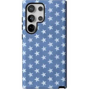 Casely Galaxy S24 Ultra Case | That’s Amore | Valentine’s | Essential Slim Dual-Layer Protective Design(Coastal Blues | Denim Stars)