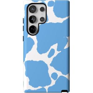 Casely Galaxy S24 Ultra Case | That’s Amore | Valentine’s | Essential Slim Dual-Layer Protective Design(Current MOOd | Light Blue Cow Print)