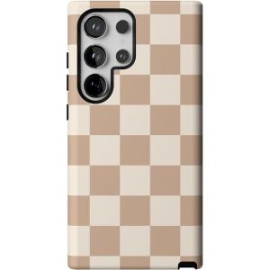 Casely Galaxy S24 Ultra Case | That’s Amore | Valentine’s | Essential Slim Dual-Layer Protective Design(Fit Check | Neutral Checkerboard)
