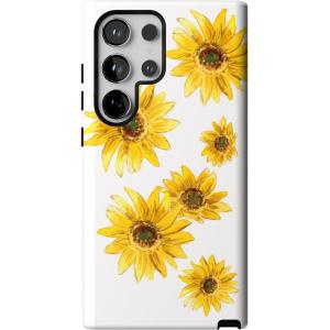 Casely Galaxy S24 Ultra Case | That’s Amore | Valentine’s | Essential Slim Dual-Layer Protective Design(Golden Garden | Yellow Sunflower)
