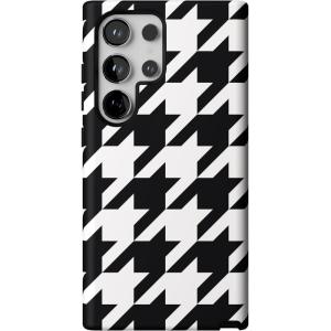Casely Galaxy S24 Ultra Case | That’s Amore | Valentine’s | Essential Slim Dual-Layer Protective Design(Houndstooth | High Contrast Design)