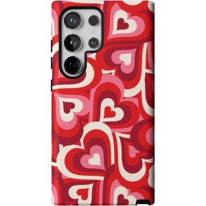 Casely Galaxy S24 Ultra Case | That’s Amore | Valentine’s | Essential Slim Dual-Layer Protective Design(Love Song Remix | Ombre Hearts)
